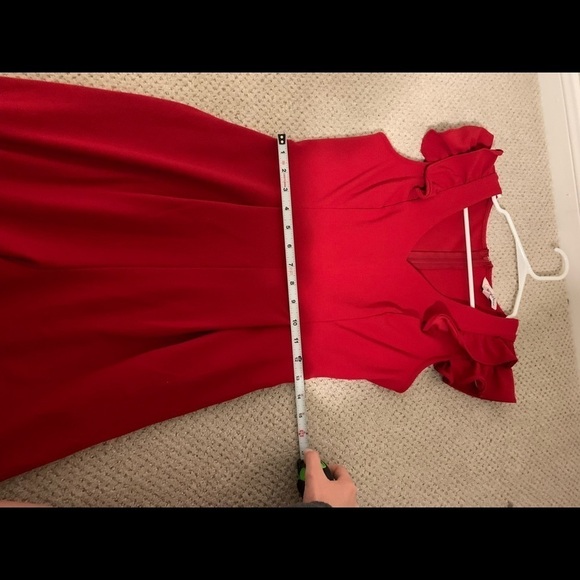 ❤️VALENTINES DAY COLLECTION: Red Ruffled Sleeve Jumpsuit Size 7 - Picture 8 of 9